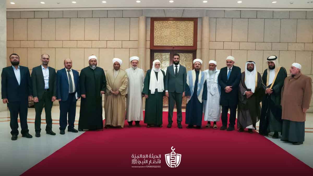 وفد رفيع من الاتحاد العالمي لعلماء المسلمين يزور سوريا ويلتقي برئيس الجمهورية